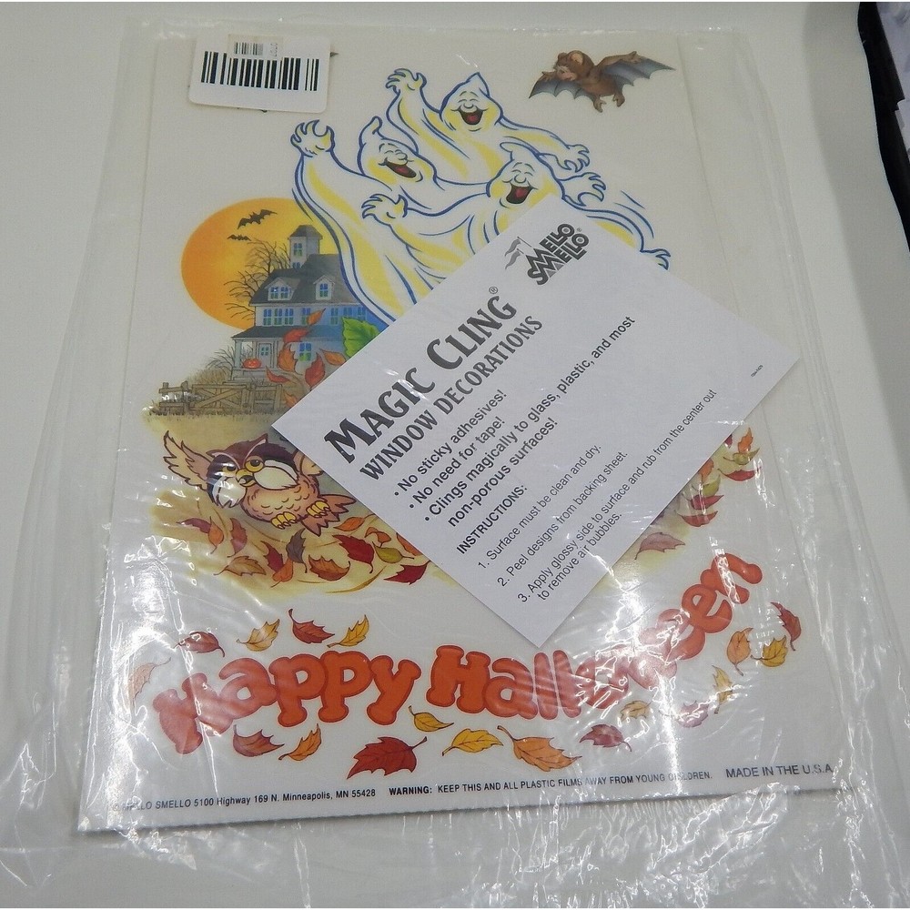 Mello Smello Magic Cling Fall Halloween Thanksgiving Window Clings Set of 3
